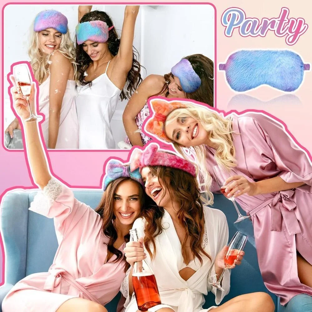 Spa Party Supplies Microfiber Tie Dye Sleepover Favors for Women Adjustable